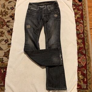 GUESS Women's Dark Gray Daredevil Boot Cut Jeans Size 23